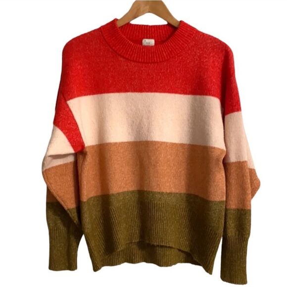 a new day Striped Color Block Sweater Women Size XS - Picture 1 of 9